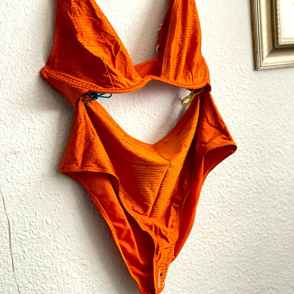 Burnt Orange Two-Piece Plus Size Bathing Suit